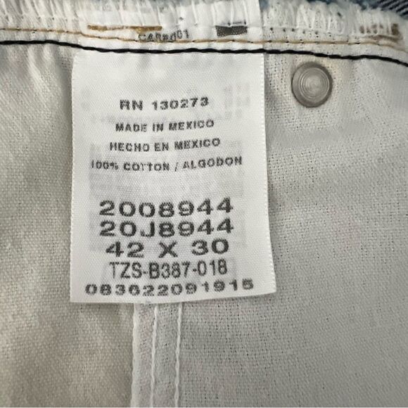 Lee Mens Jeans Size 42x30 Blue Denim Regular Fit Straight Leg 5 Pocket Design - Picture 12 of 16